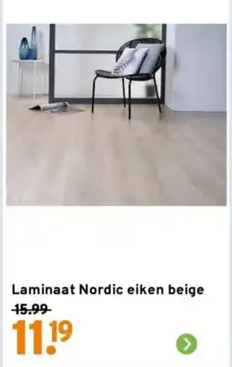 GAMMA Laminaat Nordic eiken beige aanbieding