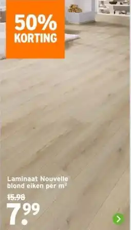 GAMMA Laminaat Nouvelle blond eiken aanbieding