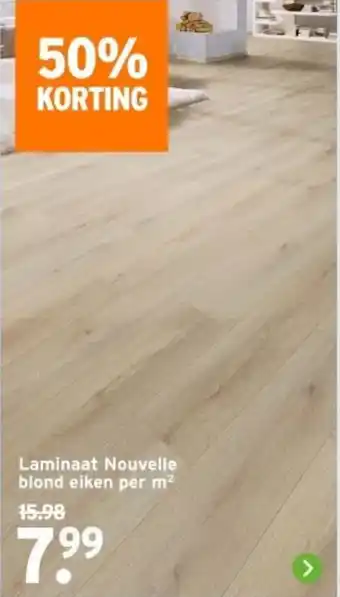 GAMMA Laminaat Nouvelle blond eiken aanbieding