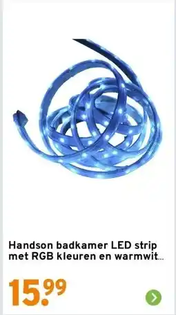 GAMMA Handson badkamer LED strip met RGB kleuren en warmwit aanbieding