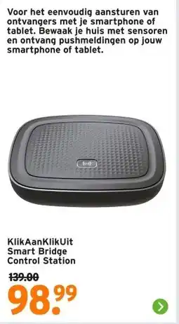 GAMMA KlikAanKlikUit Smart Bridge Control Station aanbieding