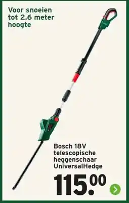 GAMMA Bosch 18V telescopische heggenschaar UniversalHedge aanbieding