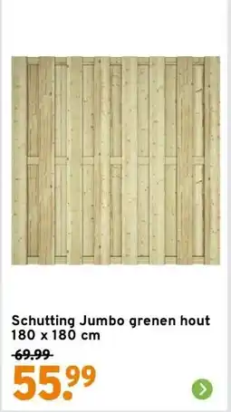 GAMMA Schutting Jumbo grenen hout aanbieding