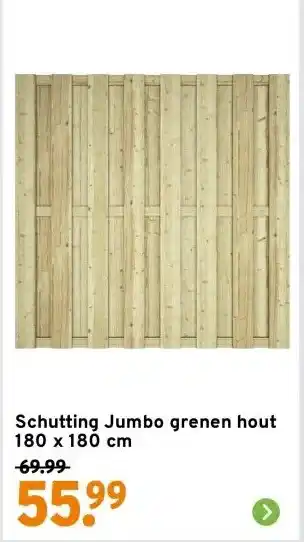 GAMMA Schutting Jumbo grenen hout aanbieding