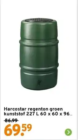 GAMMA Harcostar regenton groen kunststof aanbieding