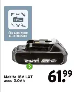 GAMMA Makita 18V accu 2.0Ah aanbieding