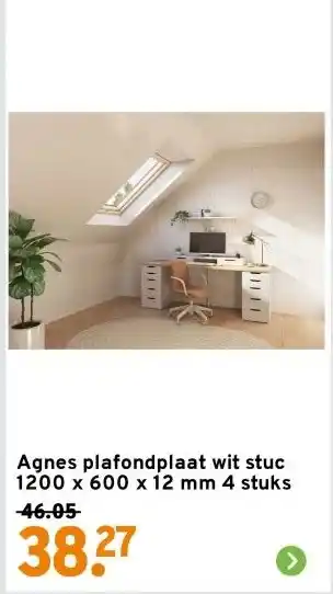 GAMMA Agnes plafondplaat wit stuc aanbieding