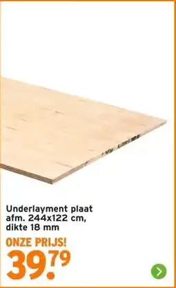 GAMMA Underlayment plaat aanbieding
