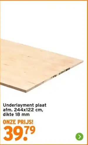 GAMMA Underlayment plaat aanbieding