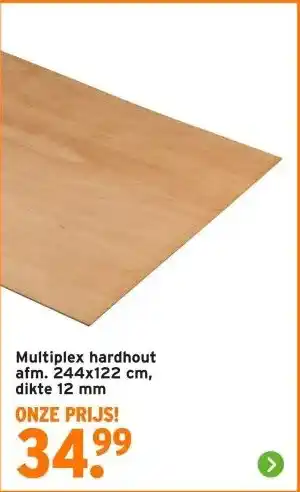 GAMMA Multiplex hardhout aanbieding