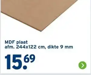 GAMMA MDF plaat aanbieding