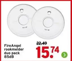 GAMMA FireAngel rookmelder duo pack 85dB aanbieding