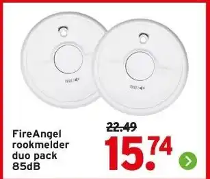 GAMMA FireAngel rookmelder duo pack 85dB aanbieding