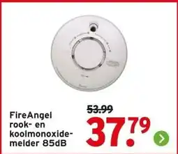 GAMMA FireAngel rook en koolmonoxide melder 85dB aanbieding