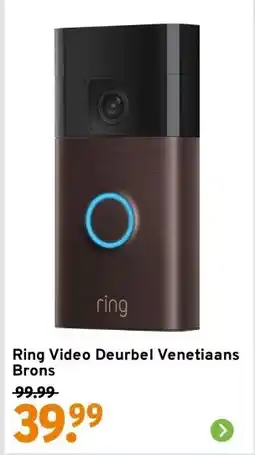 GAMMA Ring Video Deurbel Venetiaans Brons aanbieding