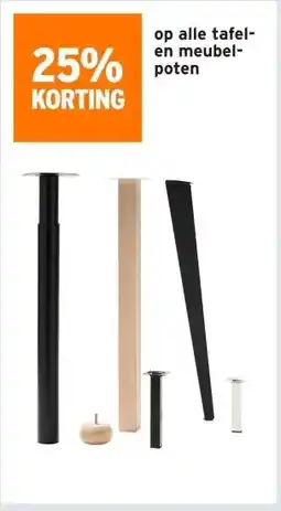 GAMMA Op alle tafel en meubel poten aanbieding