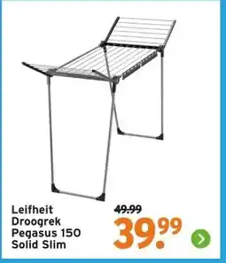 GAMMA Leifheit Droogrek Pegasus 150 Solid Slim aanbieding