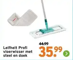 GAMMA Leifheit Profi vloerwisser met steel en doek aanbieding