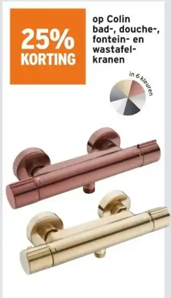 GAMMA Op Colin bad, douche, fontein en wastafel kranen aanbieding