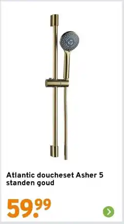 GAMMA Atlantic doucheset Asher 5 standen goud aanbieding