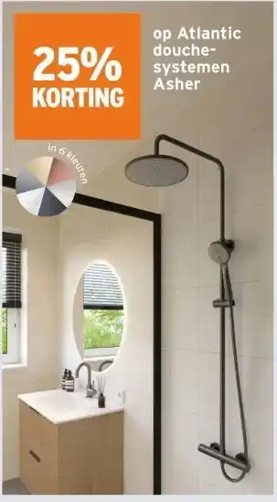 GAMMA Op atlantic douche systemen Asher aanbieding
