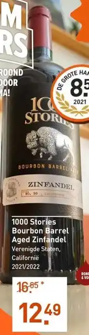 Gall & Gall 1000 Stories Bourbon Barrel Aged Zinfandel 75CL aanbieding