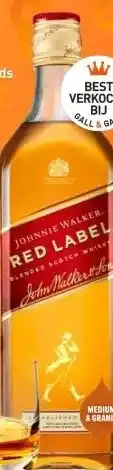 Gall & Gall Johnnie Walker Red Label 100CL aanbieding