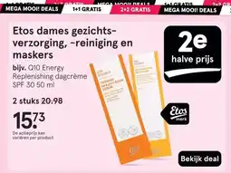 Etos Etos dames gezichts- verzorging, -reiniging en maskers aanbieding