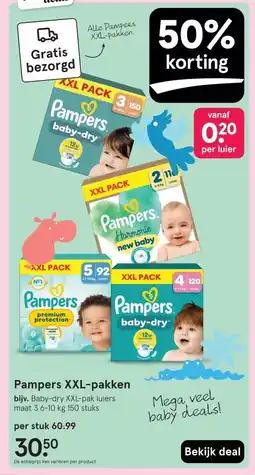 Etos Pampers XXL-pakken aanbieding