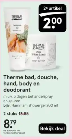 Etos Therme bad, douche, hand, body en deodorant aanbieding