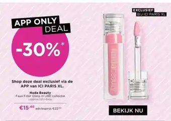 ICI Paris XL Huda BeautyFaux Filler Gloss in UBE collectie aanbieding