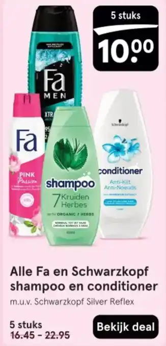 Etos Alle Fa en Schwarzkopf shampoo en conditioner aanbieding