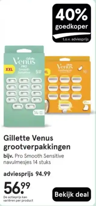 Etos Gillette Venus grootverpakkingen aanbieding