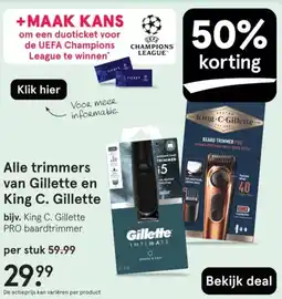 Etos Alle trimmers van Gillette en King C. Gillette aanbieding
