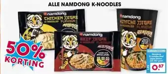 Boon`s Markt ALLE NAMDONG K-NOODLES aanbieding