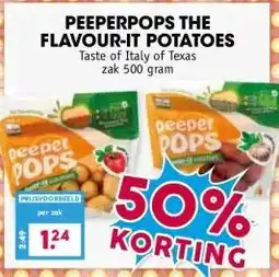 Boon`s Markt PEEPERPOPS THE FLAVOUR-IT POTATOES aanbieding