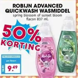Boon`s Markt ROBIJN ADVANCED QUICKWASH WASMIDDEL aanbieding
