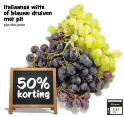 Boon`s Markt Italiaanse witte of blauwe druiven met pit aanbieding