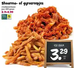 Boon`s Markt Shoarma- of gyrosreepjes aanbieding