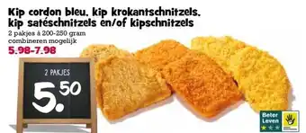 Boon`s Markt Kip cordon bleu, kip krokantschnitzels, kip satéschnitzels en/of kipschnitzels aanbieding