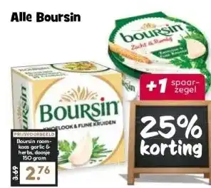 Boon`s Markt Alle Boursin aanbieding