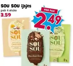 Boon`s Markt SOU SOU ijsjes aanbieding