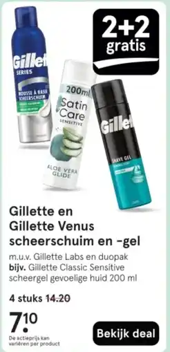 Etos Gillette en Gillette Venus scheerschuim en gel aanbieding