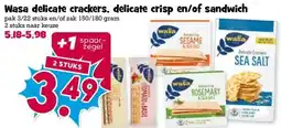 Boon`s Markt Wasa delicate crackers, delicate crisp en/of sandwich aanbieding