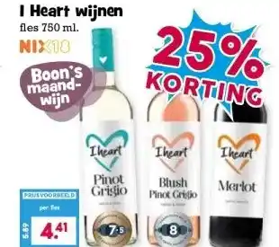 Boon`s Markt I Heart wijnen aanbieding