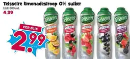 Boon`s Markt Teisseire limonadesiroop 0% suiker aanbieding