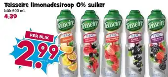 Boon`s Markt Teisseire limonadesiroop 0% suiker aanbieding