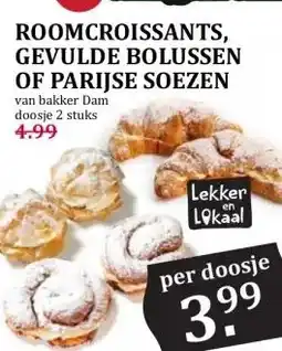 Boon`s Markt ROOMCROISSANTS, GEVULDE BOLUSSEN OF PARIJSE SOEZEN aanbieding