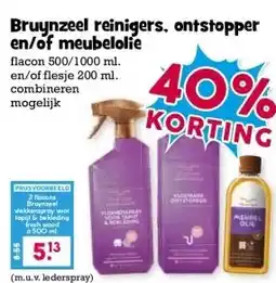 Boon`s Markt Bruynzeel reinigers, ontstopper en/of meubelolie aanbieding