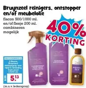 Boon`s Markt Bruynzeel reinigers, ontstopper en/of meubelolie aanbieding